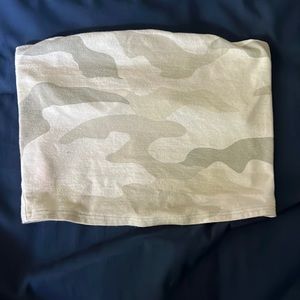 White camo tube top